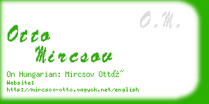otto mircsov business card